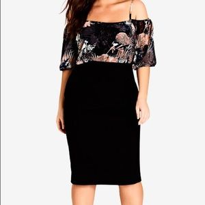 City Chic Black Simple Pencil Skirt